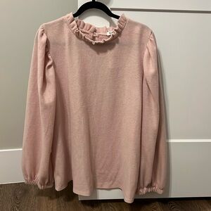 Pink Ruffled Women's Top